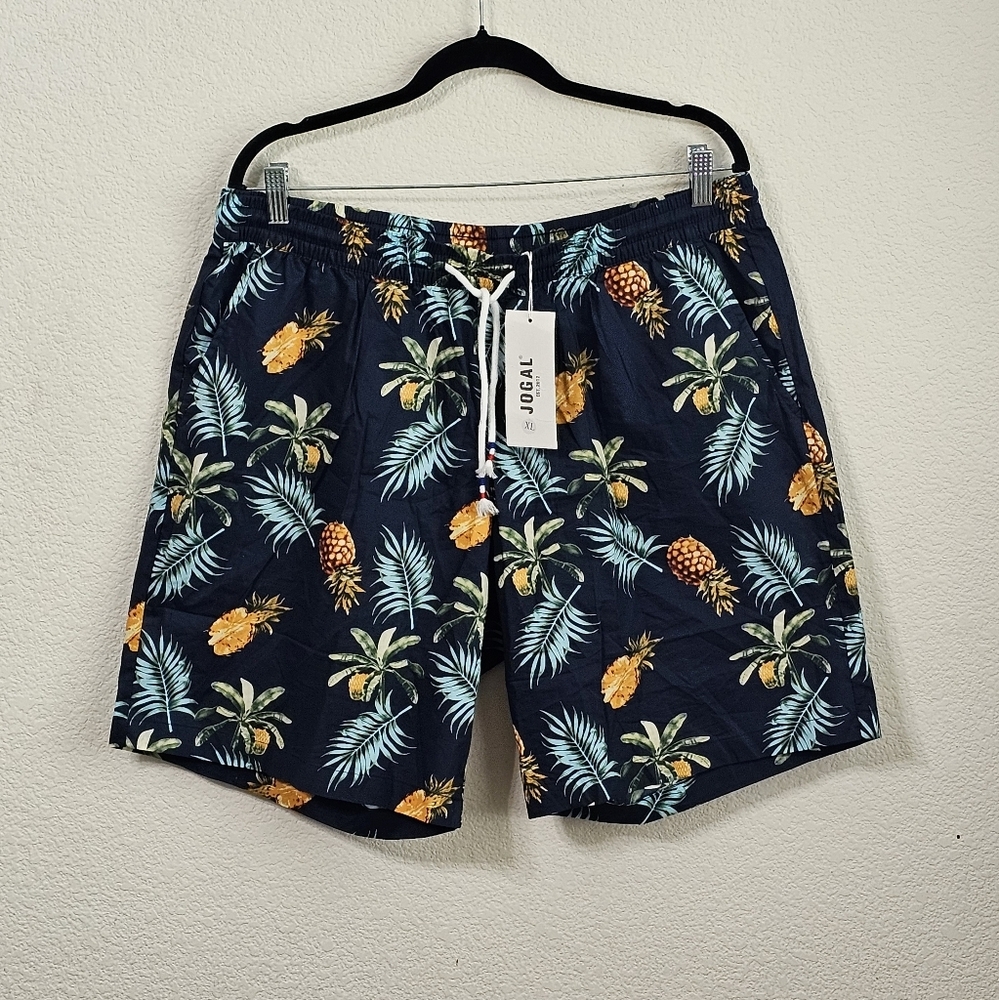 Jogal Shorts Mens XL Stretch Waist Drawstring Lightweight Pull On w Pockets
